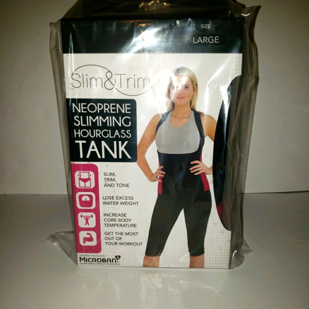 New Slim & Trim Neoprene Womens Slimming Tank L